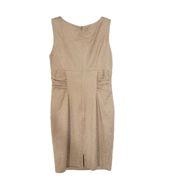 Kay Unger Taupe Zebra Pattern Dress - Picture 3 of 4